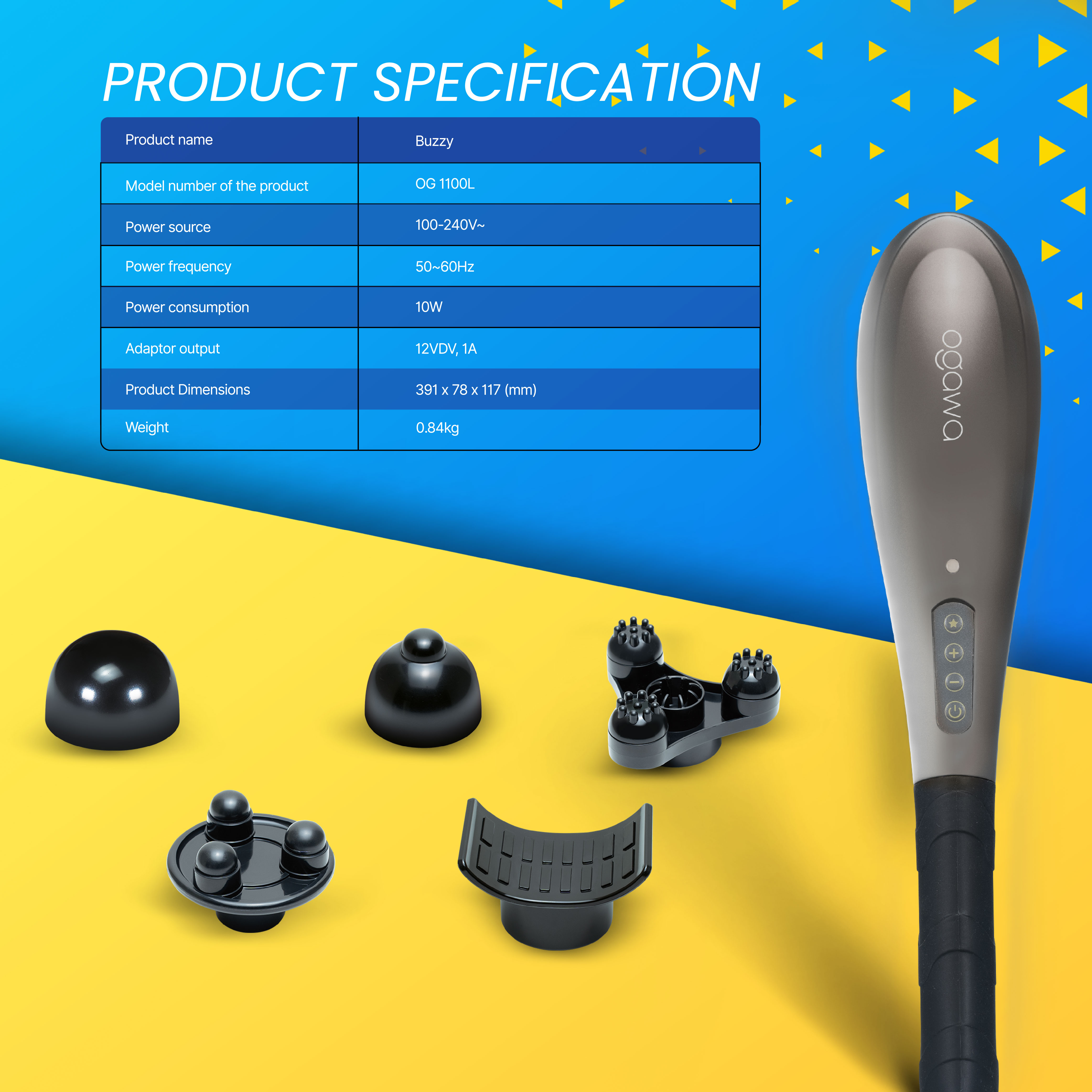Apply Code 7TM12 ogawa by OGAWA Buzzy Percussion Handheld Massager